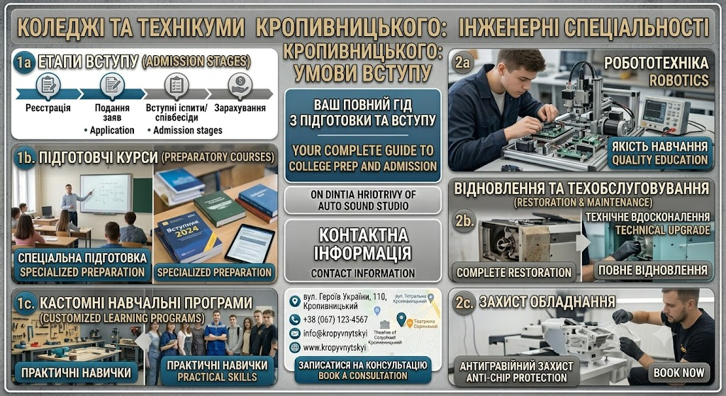Коледжі та технікуми Кропивницького: умови вступу Коледжі та технікуми Кропивницького: умови вступу