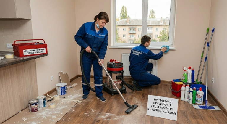 Клінінг після ремонту в Кропивницькому: контакти фірм, ціни та що входить у професійне прибирання