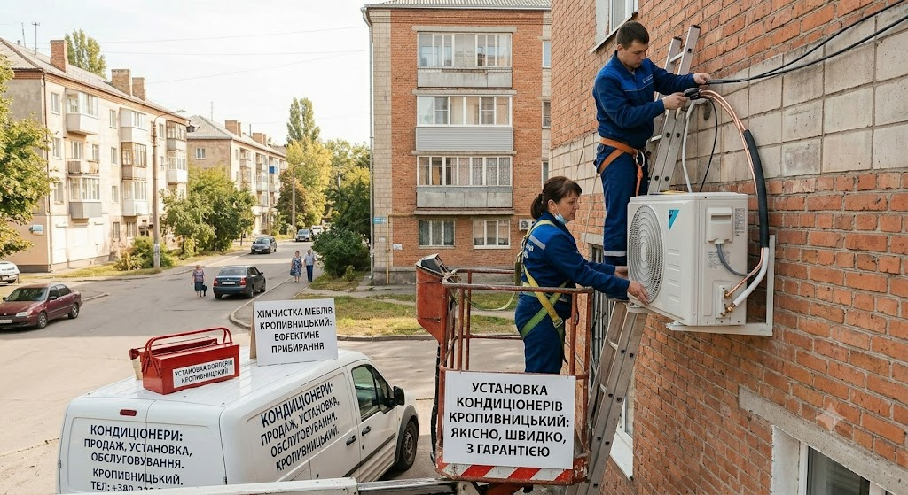 Встановлення кондиціонерів у Кропивницькому: контакти фірм, актуальні ціни та нюанси монтажу