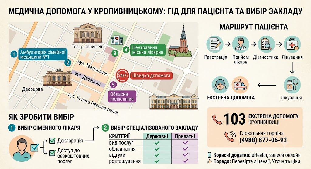 Медична допомога у Кропивницькому: гід для пацієнта та вибір закладу
