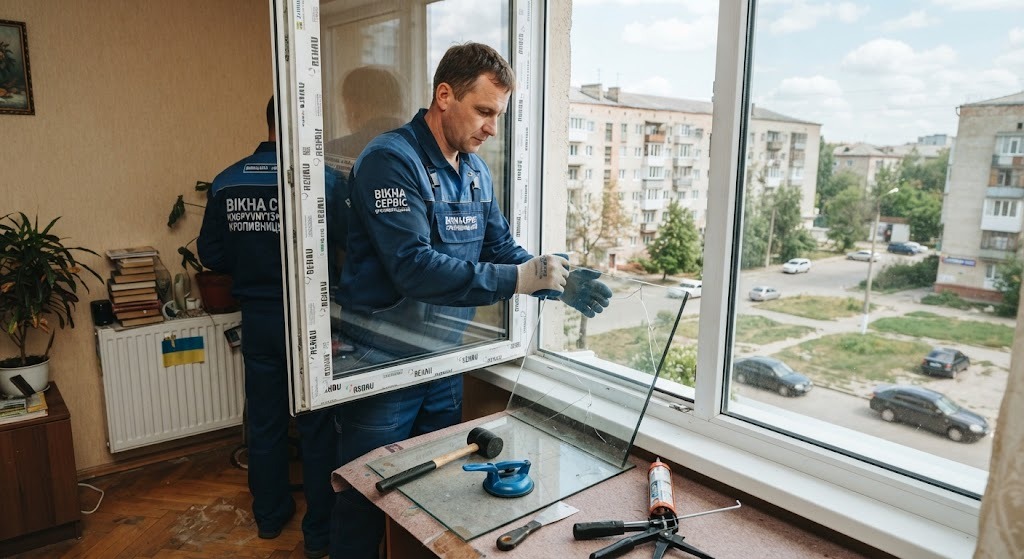 Заміна скла у вікнах ПВХ на дому у Кропивницькому: швидке рішення для тепла та комфорту