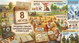 8 августа: праздники, события, народный календарь и приметы дня